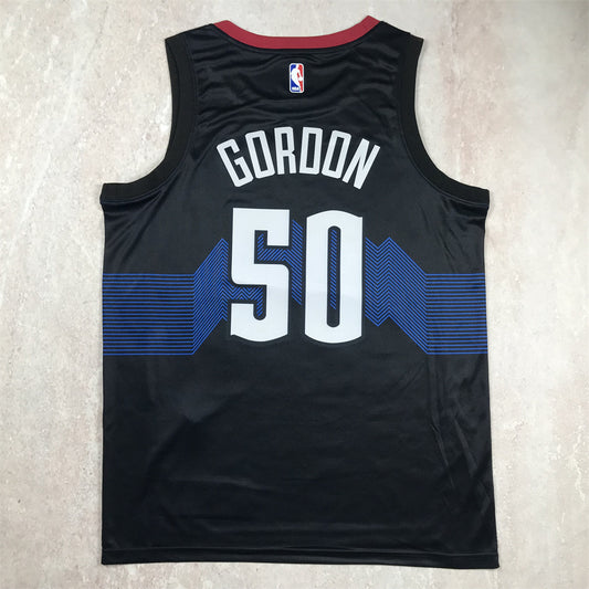 Denver Nuggets #50 Aaron Gordon Hot Press Nuggets 50 Black City S-XXL Style 1