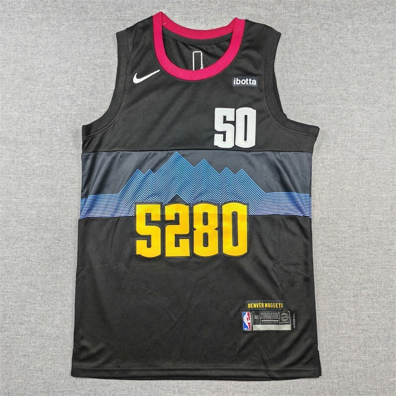 Denver Nuggets #50 Aaron Gordon Nuggets 50 Black City s-xxl Style 2