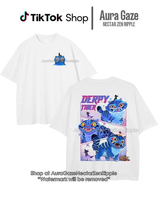 Derpy Tiger 2Sided ver 2 - KPop Demon Hunters Comfort Colors Unisex Tshirt For Fan, KPop Demon Hunters Hoodie, Sweatshirt, Celebrity Crush Movie Merch