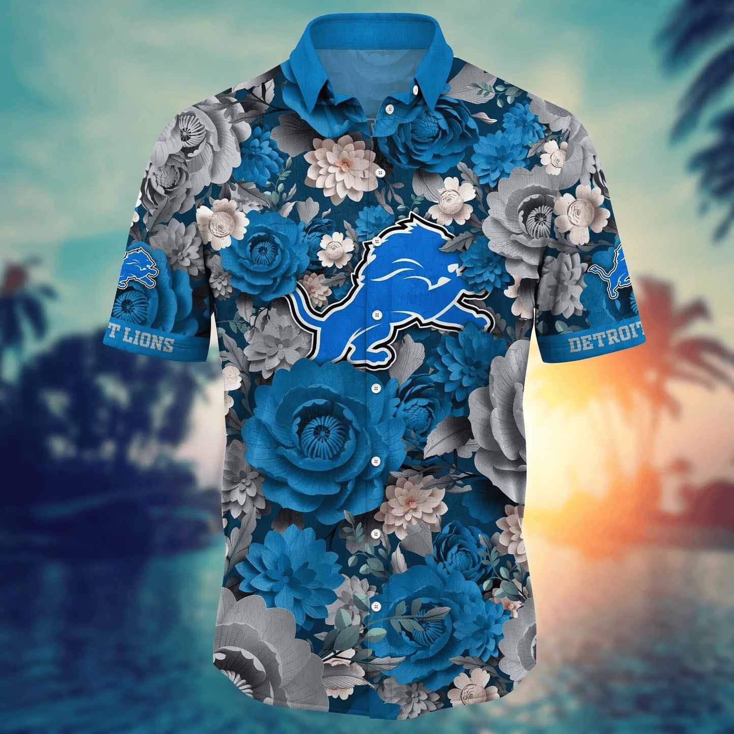 Detroit Lions Hawaiian Shirt Bloom Victory Design 662981