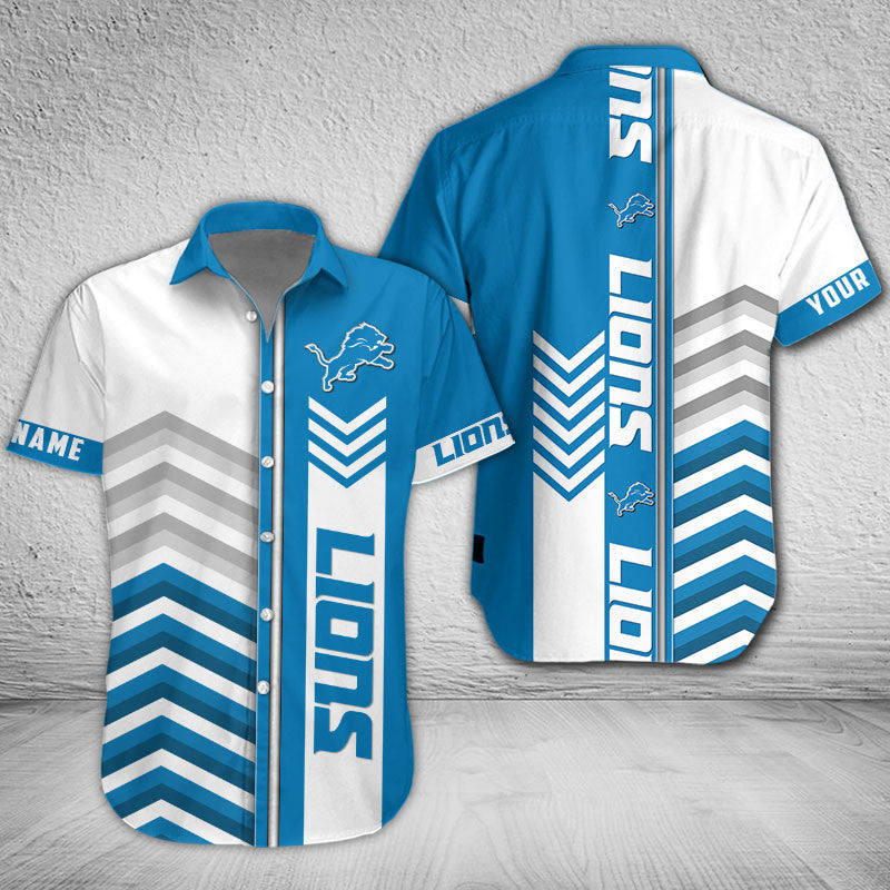 Detroit Lions Hawaiian Shirt Custom Chevron Design 580008
