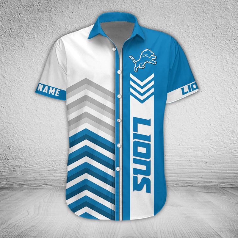 Detroit Lions Hawaiian Shirt Custom Chevron Design 580008