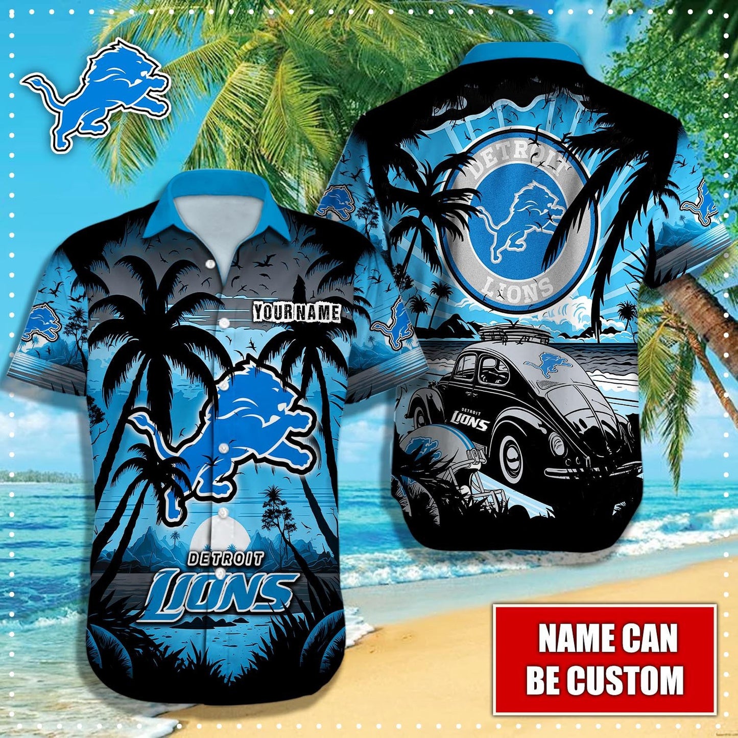 Detroit Lions Hawaiian Shirt Custom Cruiser Design 986690
