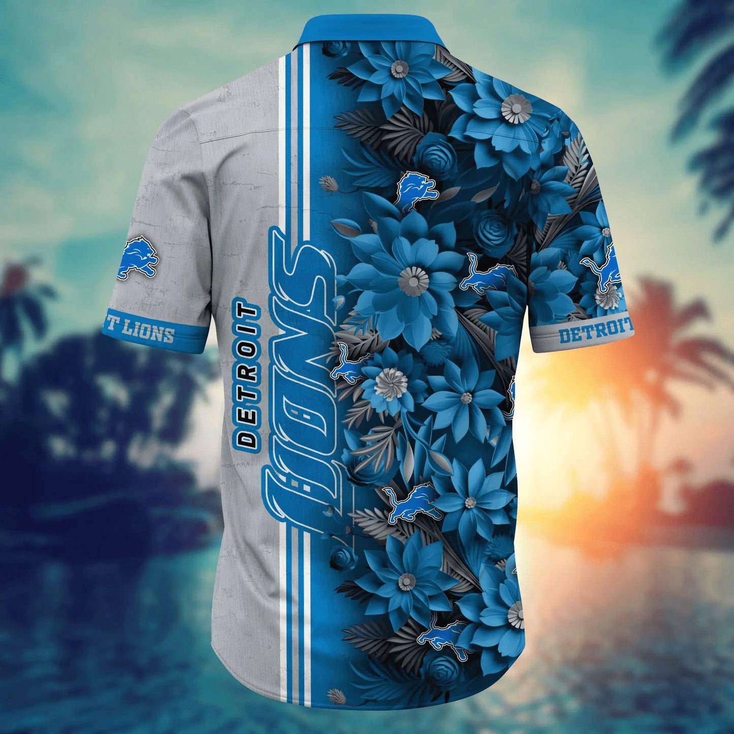 Detroit Lions Hawaiian Shirt Floral Design 760529