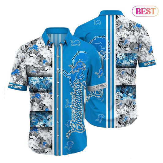 Detroit Lions Hawaiian Shirt Floral Design 604568 5658