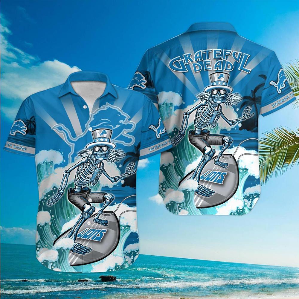 Grateful Dead Detroit Lions Hawaiian Shirt 536977