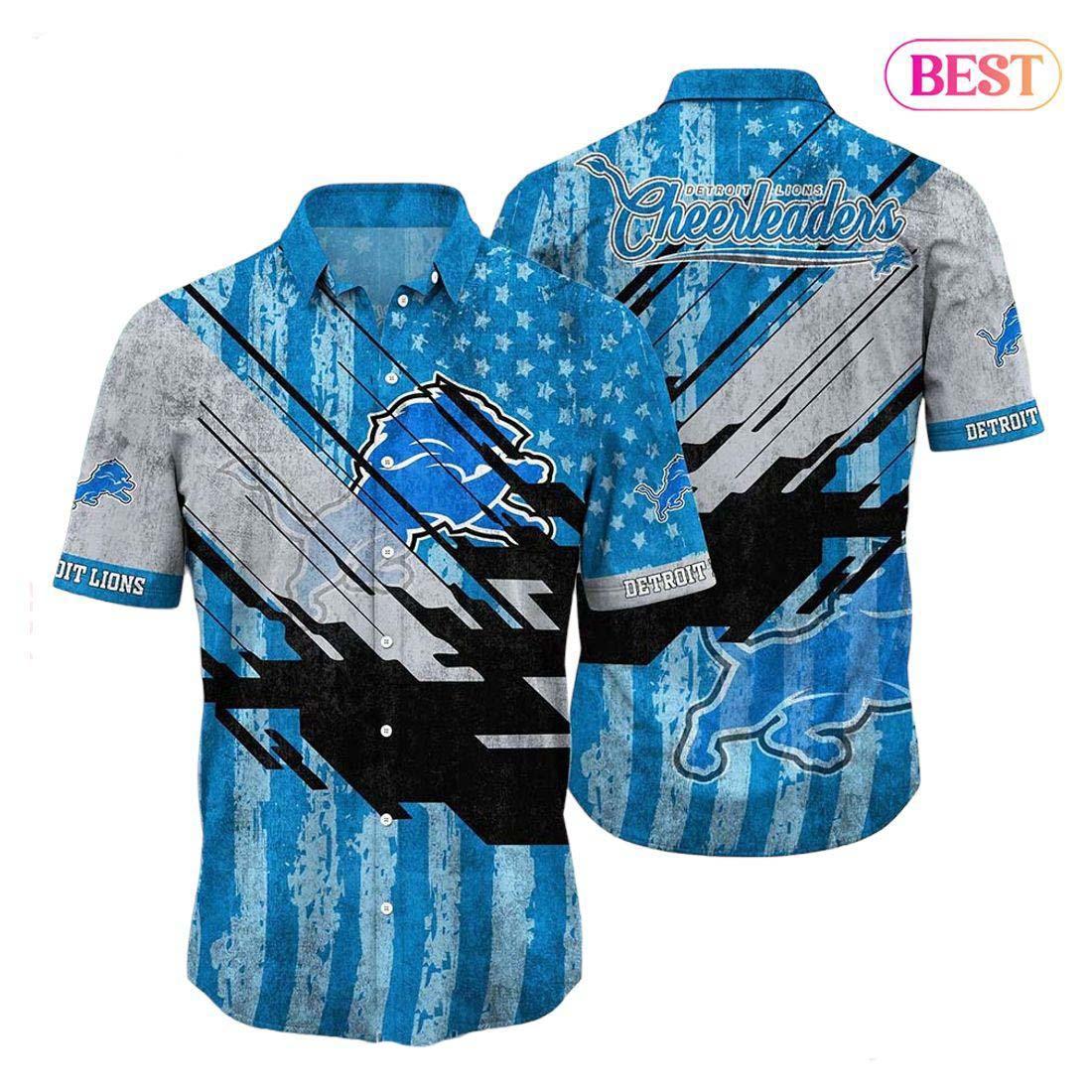 Detroit Lions Hawaiian Shirt Power Surge Design 732476