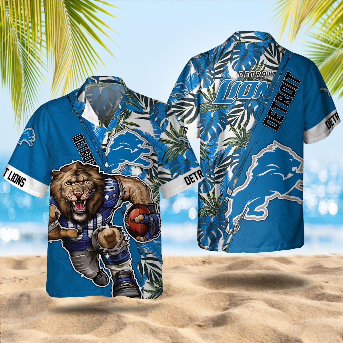 Detroit Lions Hawaiian Shirt Roaring Power Design 364793