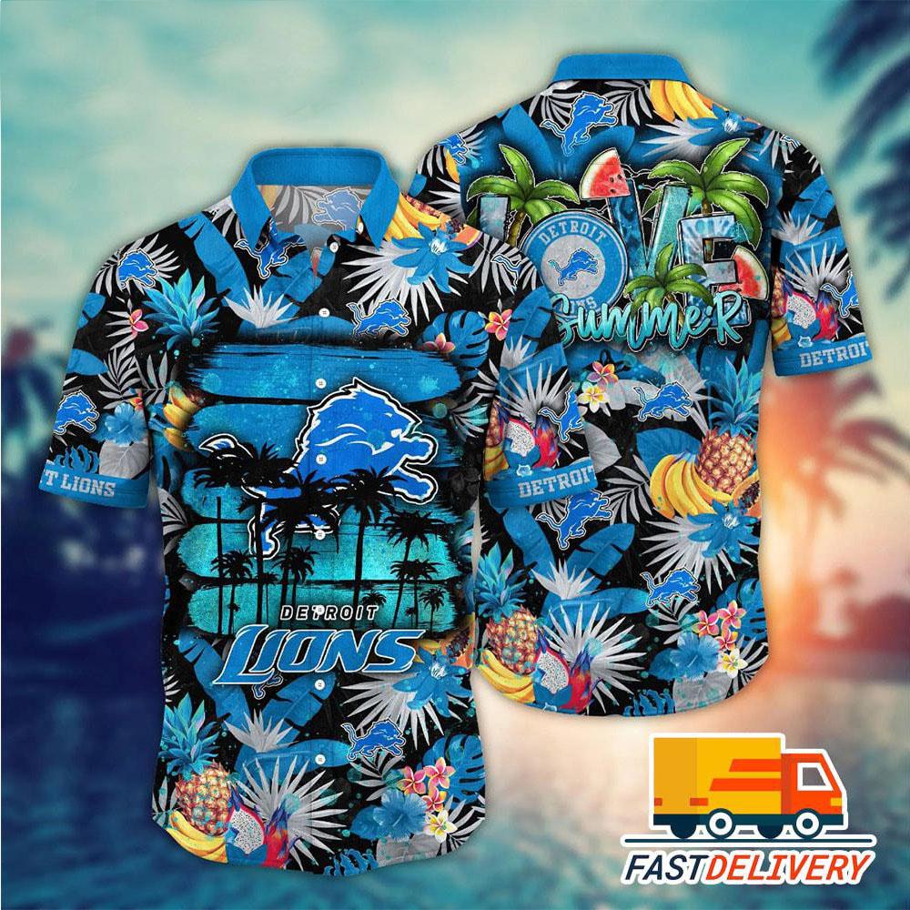 Detroit Lions Hawaiian Shirt Summer Fun Design 520476