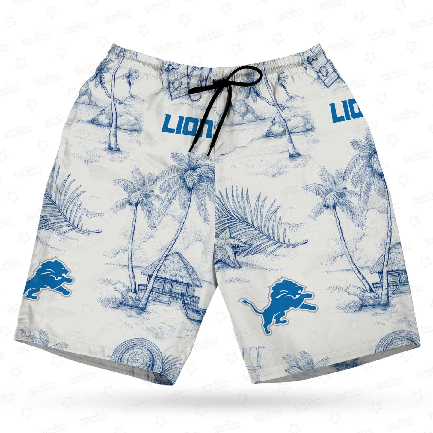 Detroit Lions Hawaiian Shirt Sunny Beach Design 156517