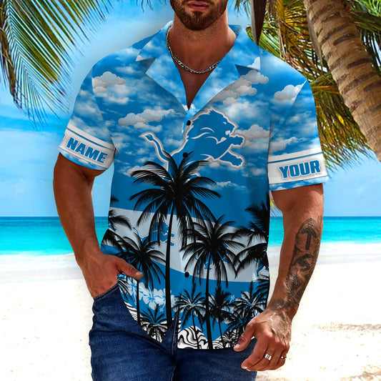 Detroit Lions Hawaiian Shirt Tropical Breeze Design 163913