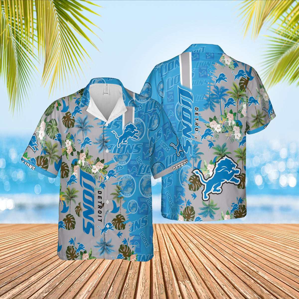 Detroit Lions Hawaiian Shirt Tropical Legacy Design 942841