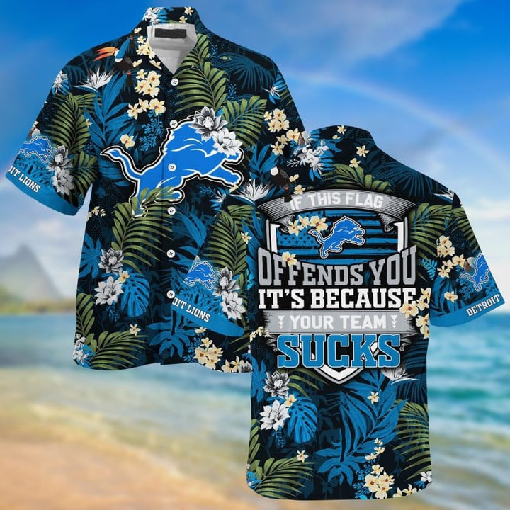Detroit Lions Tropical Hawaiian Shirt for Rivalry Games 117381