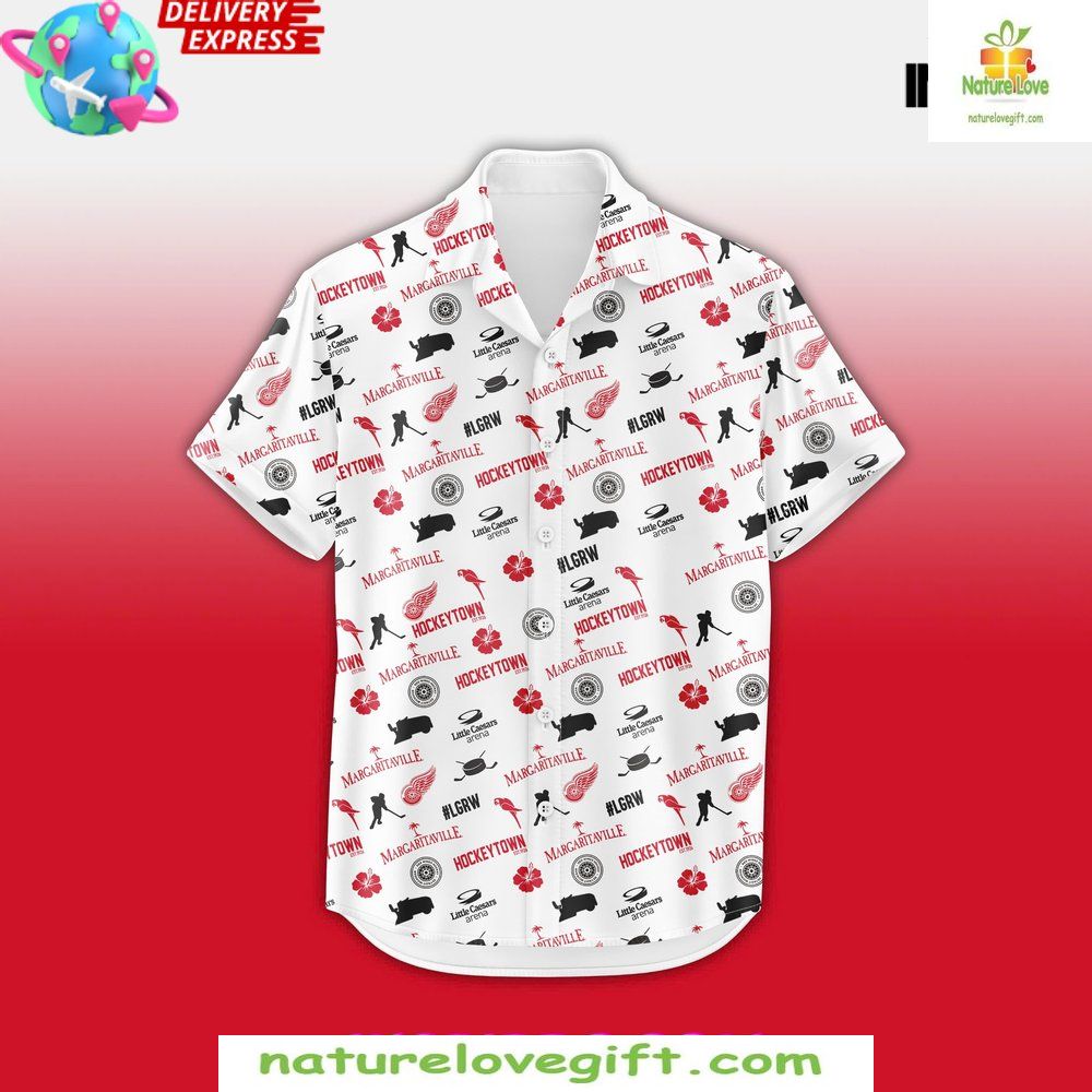 Detroit Red Wings Hawaiian Shirt Margaritaville Night 2026 Fan Gear