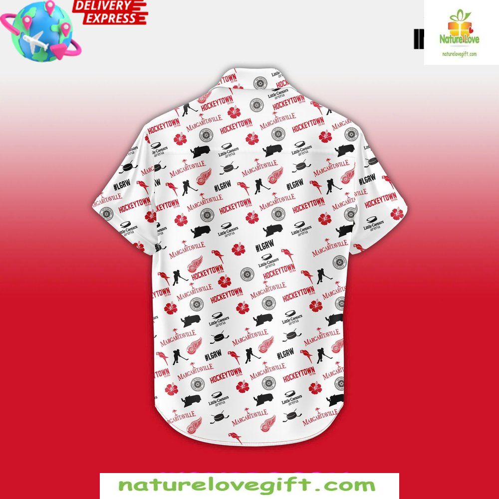 Detroit Red Wings Hawaiian Shirt Margaritaville Night 2026 Fan Gear