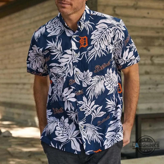 Detroit Tigers Hawaiian Shirt Mlb Detroit Tigers Cheap Aloha Summer Beach Shirt And Shorts Detroit Tigers Baseball Opening Day 2024 Button Up Shirts