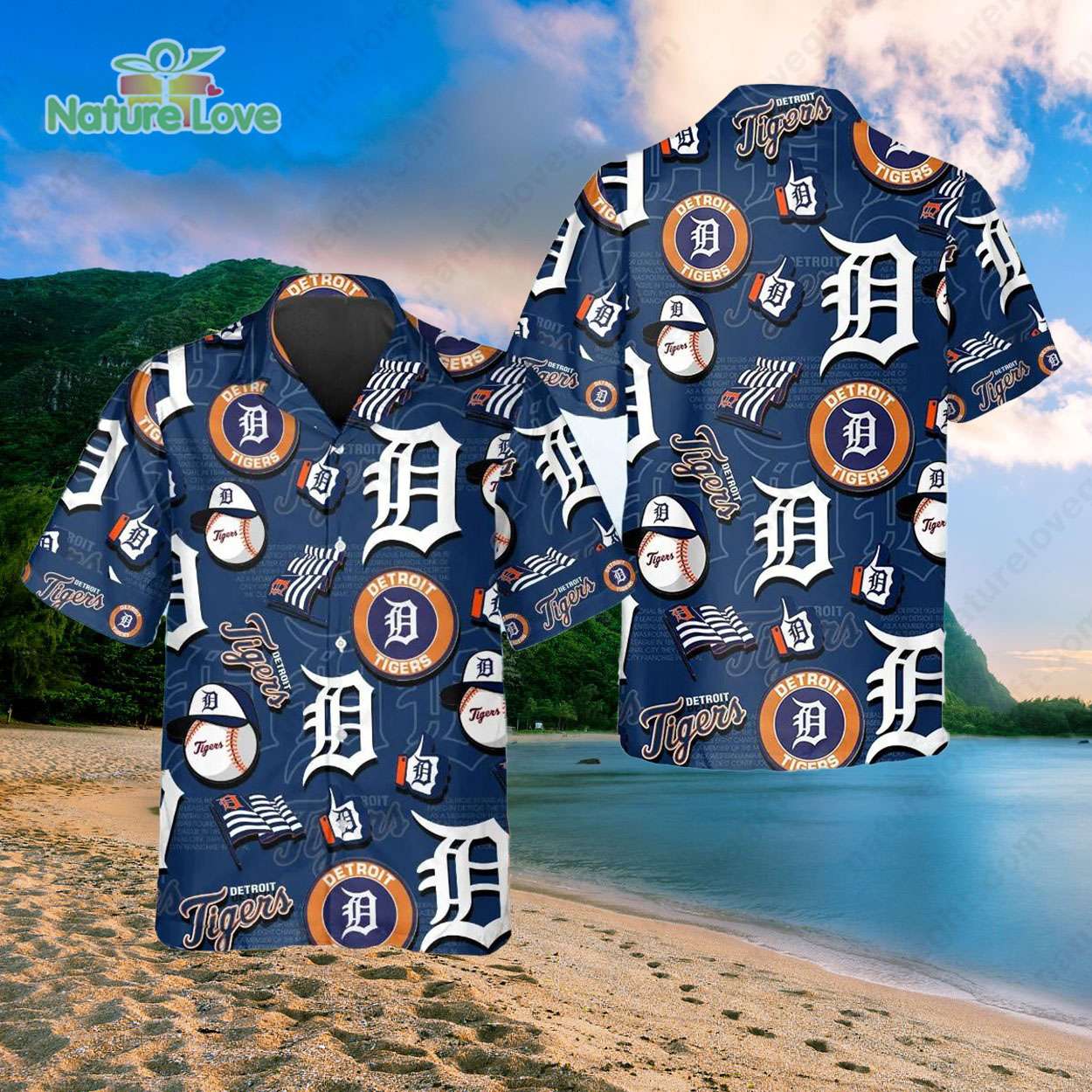 Detroit Tigers Logo Baseball Hawaiian Shirt MLB Gift for Tigers Fans