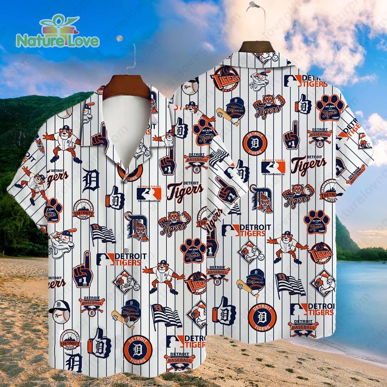 Detroit Tigers Logo Summer Hawaiian Shirt MLB Gift for Tigers Fans