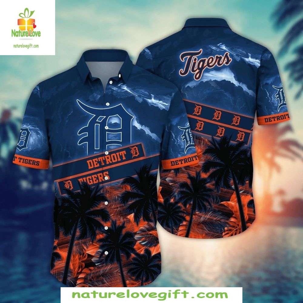 Detroit Tigers Hawaiian Shirt Stylish Baseball Tropical Apparel