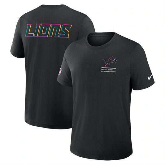 Detroit Lions Black 2025 Crucial Catch Tri-Blend Dri-FIT T-Shirt