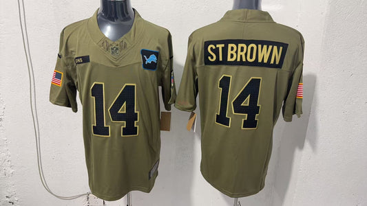 Detroit Lions #14 Amon-Ra St. Brown Style 1