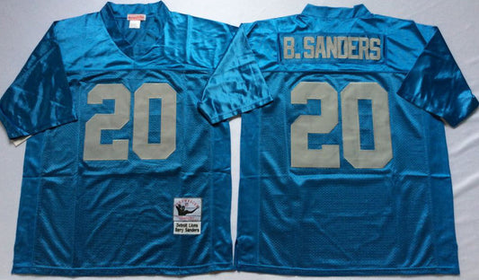 Detroit Lions #20 Barry Sanders Throwback Style 2