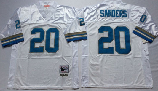 Detroit Lions #20 Barry Sanders Throwback Style 3