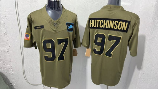 Detroit Lions #97 Aidan Hutchinson Style 1