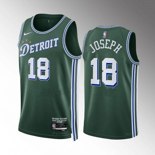 Detroit Pistons #18 Cory Joseph 2022-23-city-edition-green-jersey