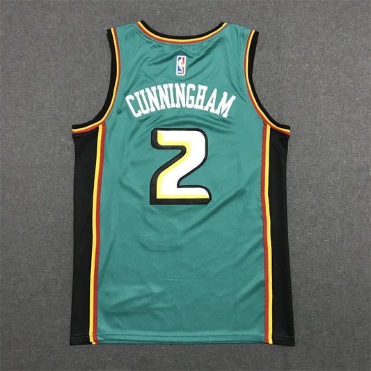 Detroit Pistons #2 Cade Cunningham 22-23 New Season New Pistons 2 # · Retro Green Jersey Style 1