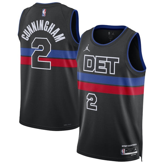 Detroit Pistons #2 Cade Cunningham Unisex Swingman Jersey - Statement Edition - Black