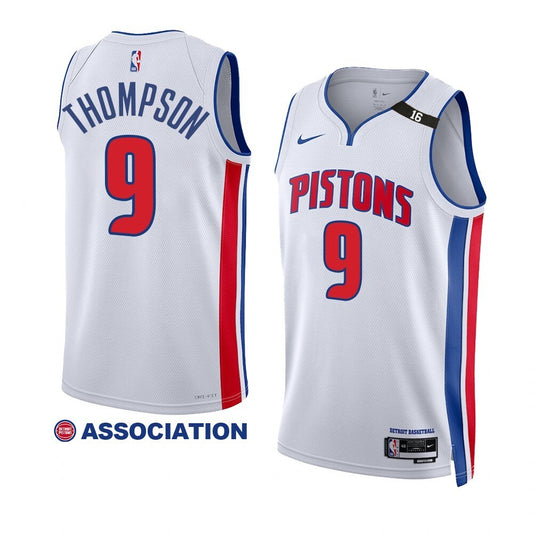 Detroit Pistons #9 Ausar Thompson 2023 NBA Draft Men White Jersey 2022-2023 Association Edition