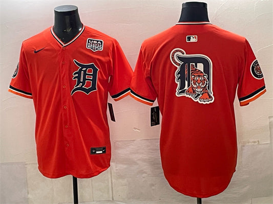 Detroit Tigers Team Big Logo Orange 2026 Alternate USA 250' Patch Vapor Premier Limited