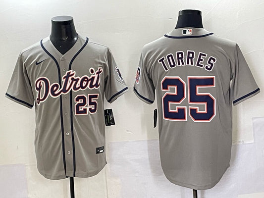 Detroit Tigers #25 Gleyber Torres Tigers Adult Style 3
