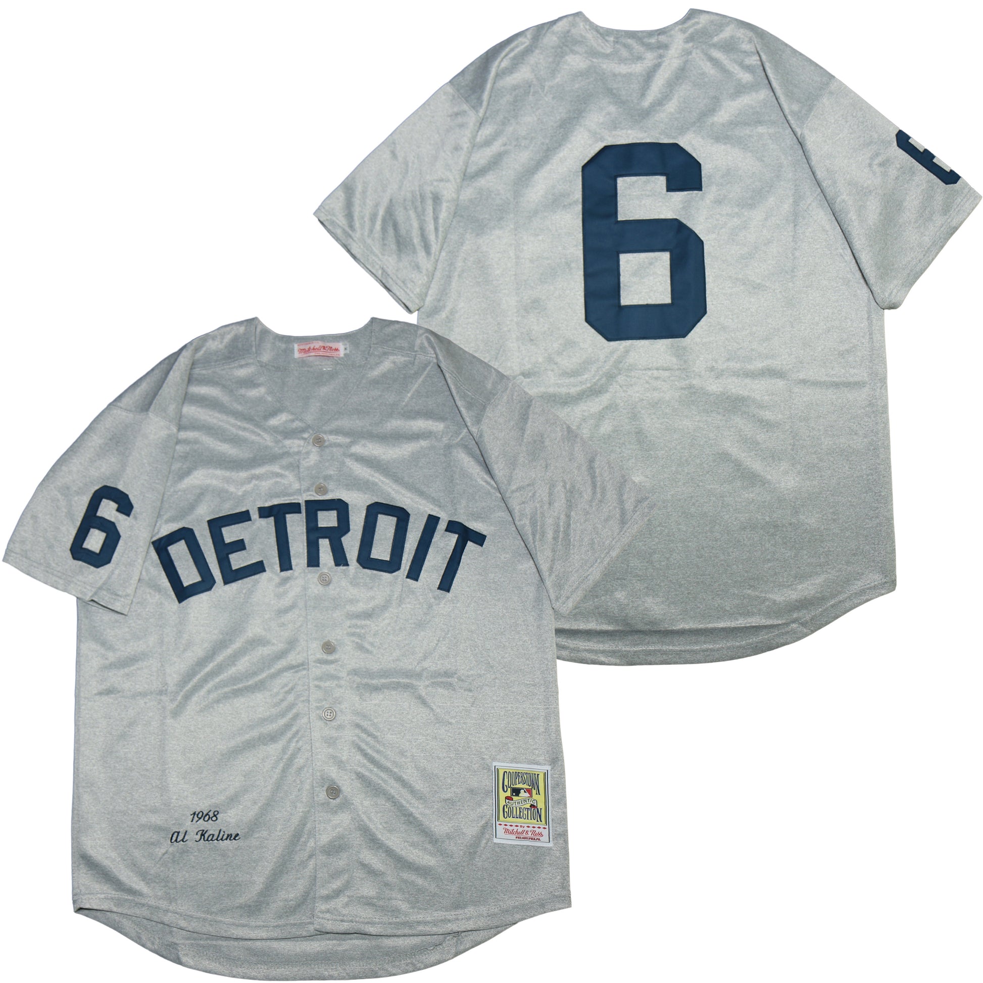 Detroit Tigers #6 Al Kaline Tigers 6 Hemp Gray 1968 Retro Style 2