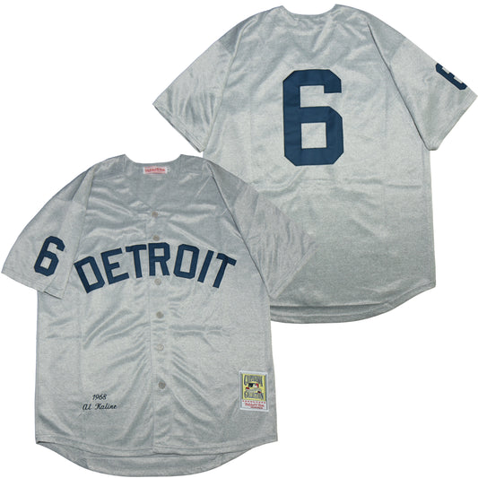 Detroit Tigers #6 Al Kaline Tigers 6 Hemp Gray 1968 Retro Style 2
