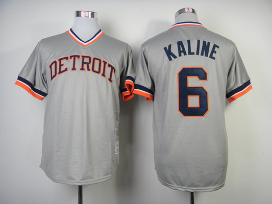 Detroit Tigers #6 Al Kaline Tigers 6# Gray Retro 1984
