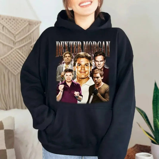 Dexter Morgan Vintage Shirt, Dexter Hoodie Sweatshirt, Gift Dexter Morgan Gift For Movies Lovers, Unisex Sweater Pullover Tee Cotton Fit Polyester
