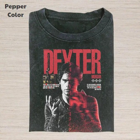 Dexter Vintage Graphic Tee, Dexter Morgan T-Shirt, TV Series Tee, Unisex Meme Cringe Funny Dumb Shirt, Gift For Men Women, Menswear Womenswear Streetwear Cotton Comfort