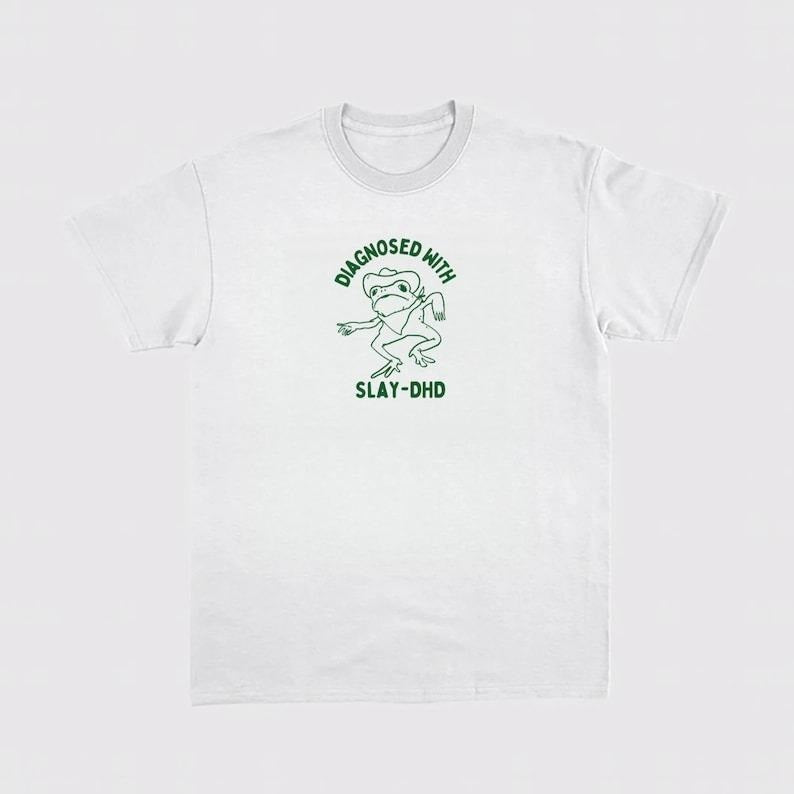 Diagnosed with slay- dhd Unisex Heavy Cotton Tee Hoodie, Sweatshirt | InkThreadWorks.com