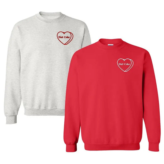 'Diet Coke Candy Heart' Crewneck Sweatshirt