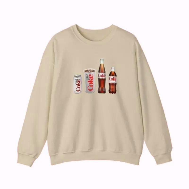 Diet Coke Unisex Crewneck Sweatshirt Fabric Menswear T-Shirts, Hoodie | InkThreadWorks.com