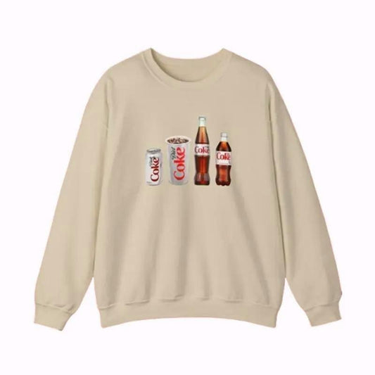 Diet Coke Unisex Crewneck Sweatshirt Fabric Menswear T-Shirts, Hoodie | InkThreadWorks.com