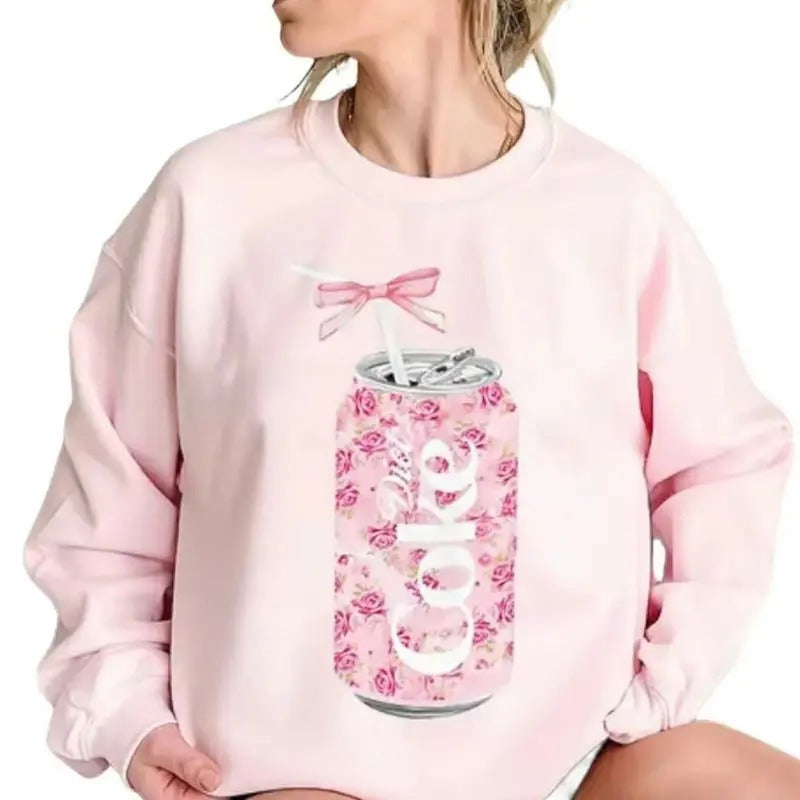 Diet Coke coquette sweatshirt pink bow tie, Diet Coke bow sweatshirt, vintage soda bottle shirt, Diet Coke lover shirt,...