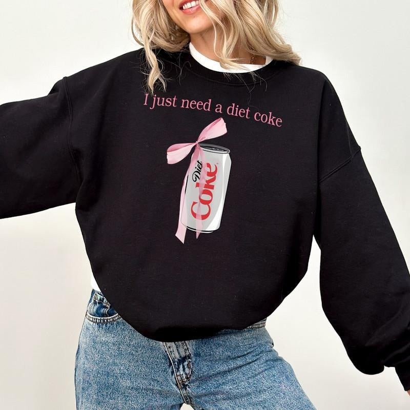 Diet Coke sweatshirt Diet Coke humor sweatshirt and crew neck Til Death Humor, gift for girlfriend, Diet Coke Crewneck...