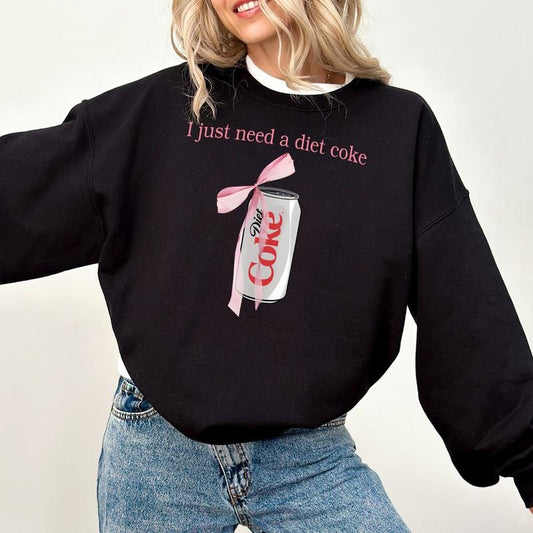 Diet Coke sweatshirt Diet Coke humor sweatshirt and crew neck Til Death Humor, gift for girlfriend, Diet Coke Crewneck...