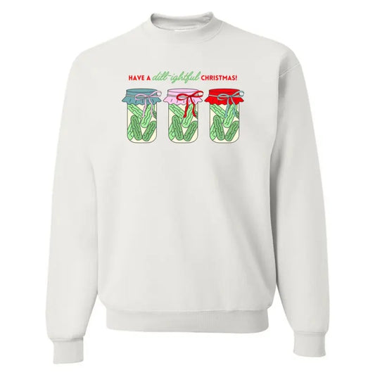 'Dill-ightful Christmas Pickles' Christmas Sweatshirt