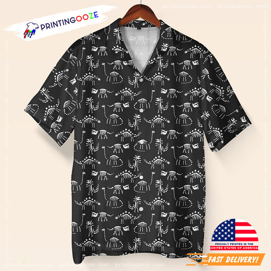 Dinosaur Skeleton Funny Reptile Hawaiian Shirt