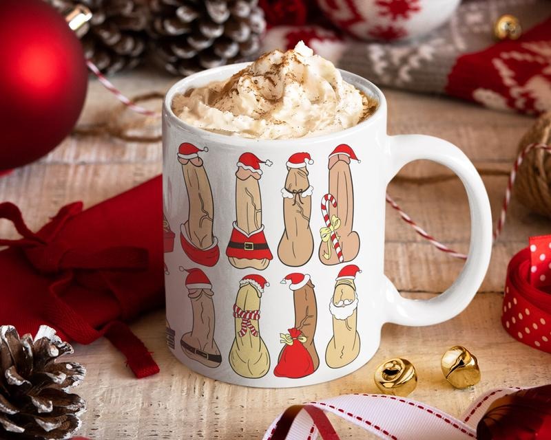 Dirty Santa Christmas Mug, Unique White Elephant Gift Idea, 11Oz Or 15Oz, Graphic Tees, Funny Coffee Mug Gift