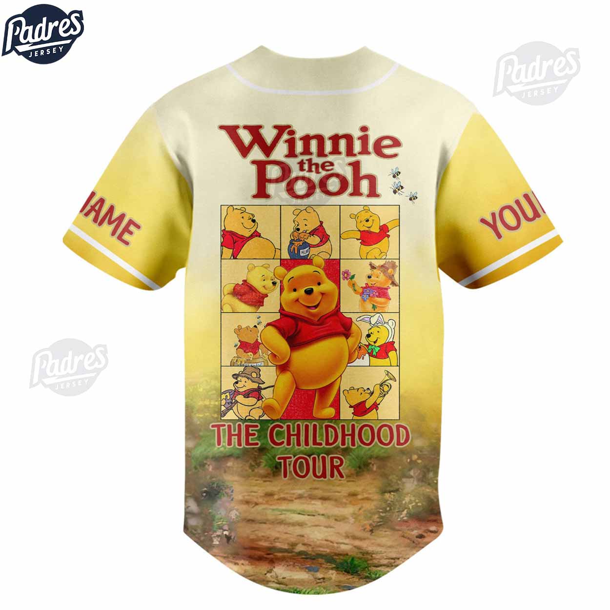 Disney Winnie The Pooh The Childhood Tour Custom Baseball Jersey - Padres Jersey Oasis: Elevate Your Baseball Style Game